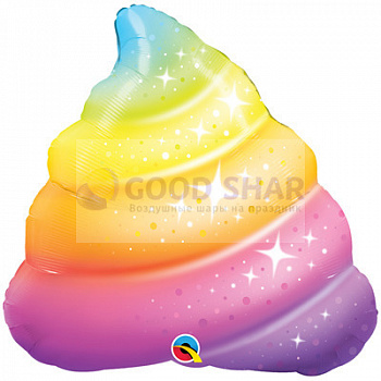 Шар фольгированный 18" Poopie Rainbow Шар фольгированный 18" Poopie Rainbow