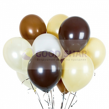 Латексные шарики пастель гамма "Латте"