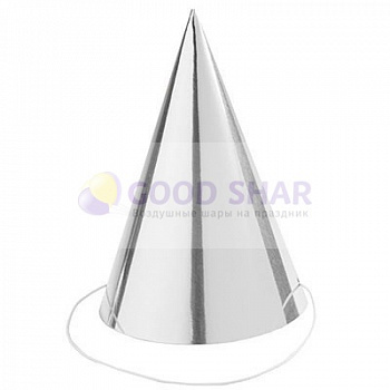 Колпак фольгированный серебряный 6шт