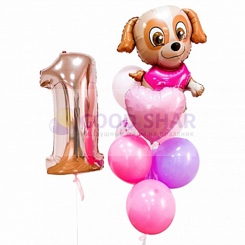 Набор воздушных шаров "Скай с цифрой" № 162 Набор воздушных шаров "Скай с цифрой" № 162