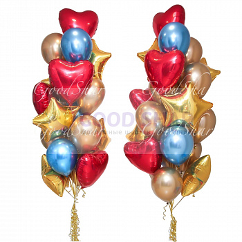 Набор воздушных шариков с гелием № 602 Набор воздушных шариков с гелием № 602
