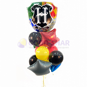 Фонтан из воздушных шаров «Гарри Поттер – герб Хогвартса» Фонтан из воздушных шаров «Гарри Поттер – герб Хогвартса»