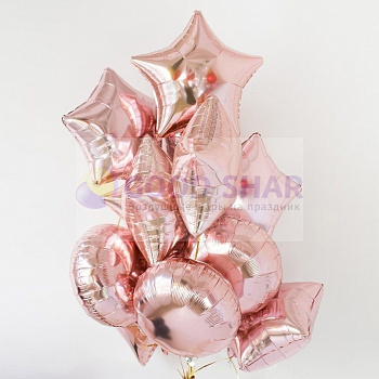 Набор фольгированных шаров "Розовое золото" Набор фольгированных шаров "Розовое золото"