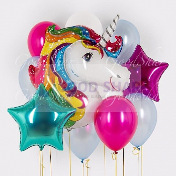 Набор воздушных шаров с единорогом № 305 Набор воздушных шаров с единорогом № 305
