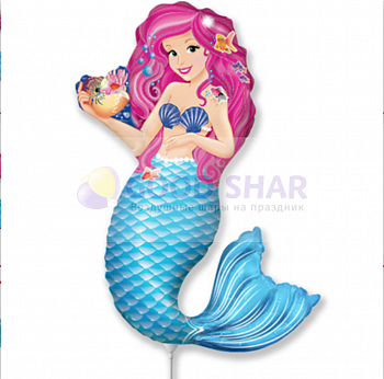 Шар на палочке "Русалочка с ракушкой" Шар на палочке "Русалочка с ракушкой"