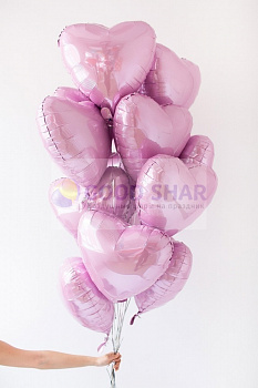 Набор фольгированных шаров "15 розовых сердец" Набор фольгированных шаров "15 розовых сердец"