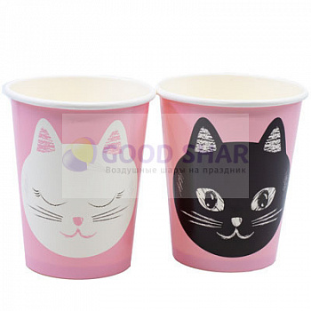 Стакан Котики 250мл 6шт