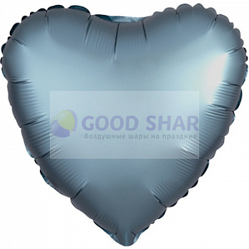 Шар фольгированный 18" сердце Steel Blue Шар фольгированный 18" сердце Steel Blue