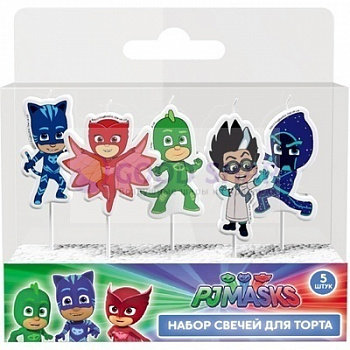 Свечи для торта Герои в масках, 5шт