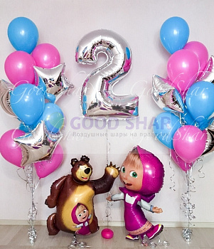 Набор шаров "Маша и Медведь" № 660 Набор шаров "Маша и Медведь" № 660