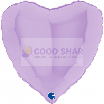Шар фольгированный 18" Сердце Matte Lilac пастель Шар фольгированный 18" Сердце Matte Lilac пастель