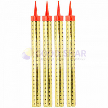 Свеча Фонтан в торт, 4шт, 17,5см Gold