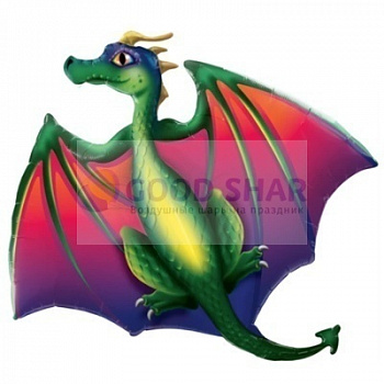 Шар фольгированный "Дракон летящий" Шар фольгированный "Дракон летящий"