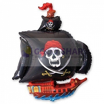 Шар фольгированный "Пиратский корабль черный" Шар фольгированный "Пиратский корабль черный"