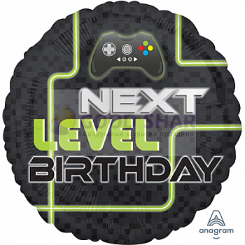Шар фольгированный18" HB NEXT LEVEL Джойстик игровой Шар фольгированный18" HB NEXT LEVEL Джойстик игровой