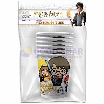 Набор стаканов Гарри Поттер Чиби 250мл 6шт Набор стаканов Гарри Поттер Чиби 250мл 6шт