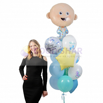 Набор воздушных шаров на выписку для мальчика № 439