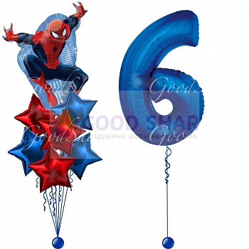Набор фольгированных шаров "Человек - паук" № 300 Набор фольгированных шаров "Человек - паук" № 300