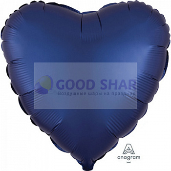Шар фольгированный 18" Сердце DarkBlue сатин Шар фольгированный 18" Сердце DarkBlue сатин