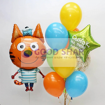 Набор воздушных шаров "Три кота" № 682 Набор воздушных шаров "Три кота" № 682