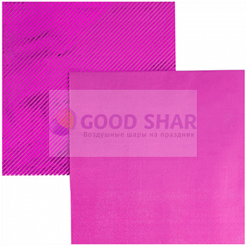Салфетка фольг ярко-розовая 33см. 6шт.
