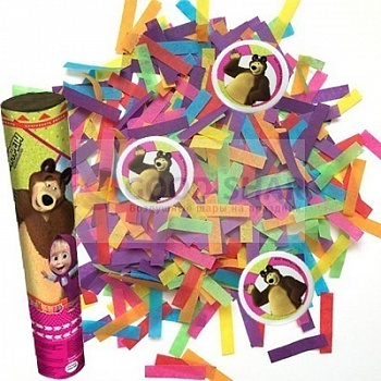 Хлопушка Маша и Медведь 30см пневмо