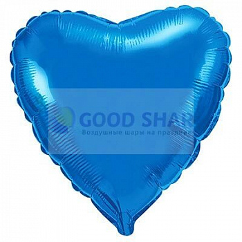 Шар фольгированный 18" Сердце Blue металлик Шар фольгированный 18" Сердце Blue металлик