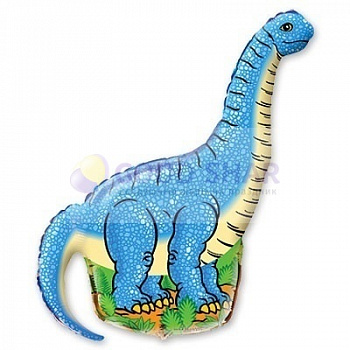 Шар на палочке "Динозавр голубой" Шар на палочке "Динозавр голубой"
