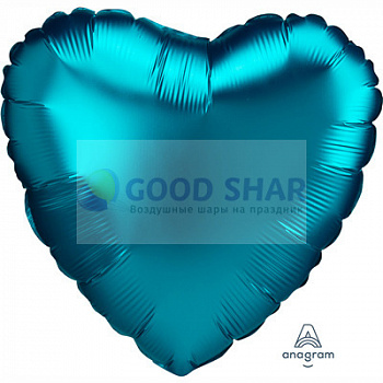 Шар фольгированный 18" Сердце Aqua сатин Шар фольгированный 18" Сердце Aqua сатин