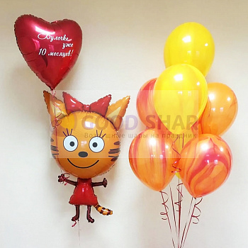 Набор воздушных шаров "Три кота" № 684 Набор воздушных шаров "Три кота" № 684