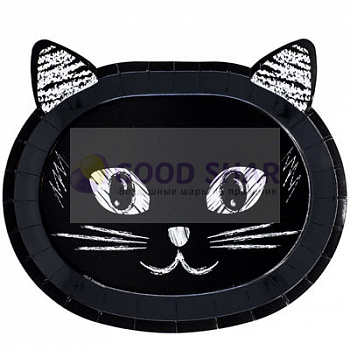 Тарелка фигурная Котики 23см 6шт