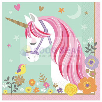 Салфетки Единорог 33 см. Салфетки Единорог 33 см.