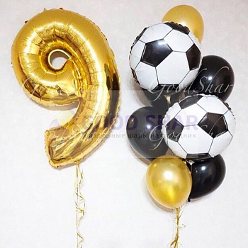 Футбольный набор шаров с цифрой