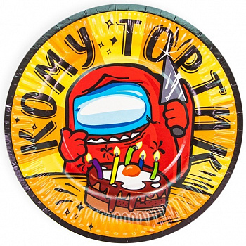 Тарелки (18 см) Игра Среди Нас, Вечеринка, 6 шт Among Us