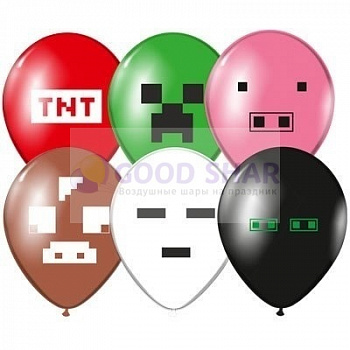 Шарики латексные "Пиксели"