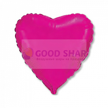 Шар фольгированный 18" Сердце Fuchsia металлик Шар фольгированный 18" Сердце Fuchsia металлик