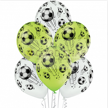 Шар латексный "Футбольные мячи"