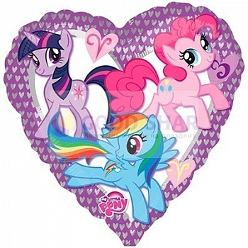 Шар фольгированный 18" My Little Pony сердце Шар фольгированный 18" My Little Pony сердце