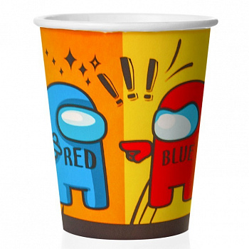 Стаканы (250 мл) Игра Среди Нас, Вечеринка, 6 шт Among Us