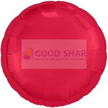 Шар фольгированный 18" Круг Металлик Red Шар фольгированный 18" Круг Металлик Red