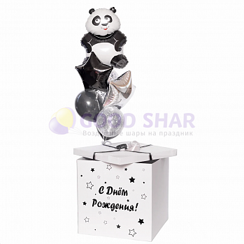 Коробка-сюрприз с воздушными шарами День рождения № 714