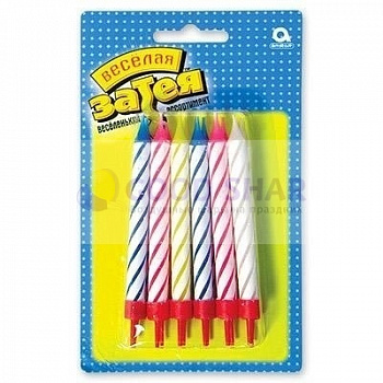 Свечи для торта с подставкой 12шт