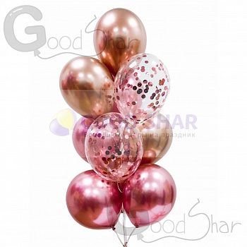 Набор воздушных шаров "Хром и конфетти" № 108
