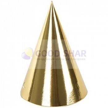Колпак фольгированный золотой 6шт