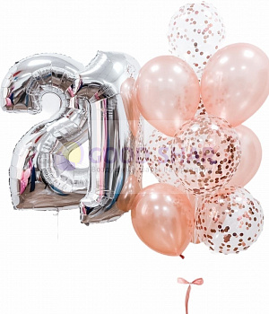 Набор воздушных шаров с цифрой № 216