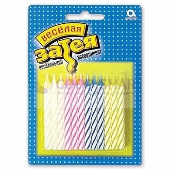 Свечи для торта ассорти 24шт