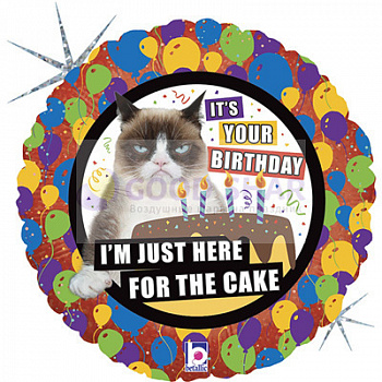 Шар фольгированный 18" Сердитая кошка Шар фольгированный 18" Сердитая кошка