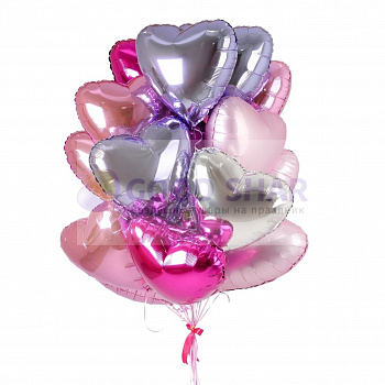 Набор фольгированных сердец № 175