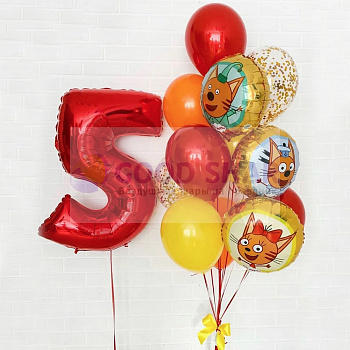 Набор воздушных шаров "Три кота" № 686 Набор воздушных шаров "Три кота" № 686
